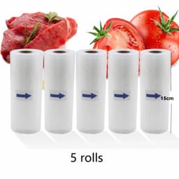 image-Food Vacuum Sealer Rolls Vacuum Bags packing BPA FREE Household Kitchen Food Vacuum Bags Sealer Storage Bags 5Rolls/Lot