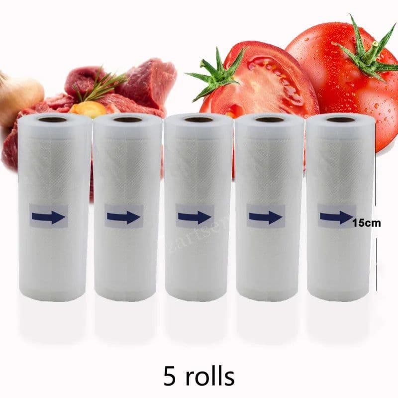 image-Food Vacuum Sealer Rolls Vacuum Bags packing BPA FREE Household Kitchen Food Vacuum Bags Sealer Storage Bags 5Rolls/Lot