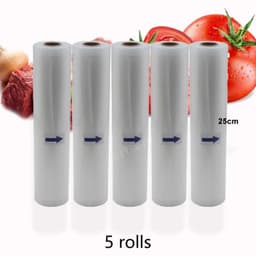 image-Food Vacuum Sealer Rolls Vacuum Bags packing BPA FREE Household Kitchen Food Vacuum Bags Sealer Storage Bags 5Rolls/Lot
