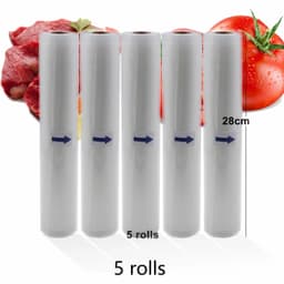 image-Food Vacuum Sealer Rolls Vacuum Bags packing BPA FREE Household Kitchen Food Vacuum Bags Sealer Storage Bags 5Rolls/Lot
