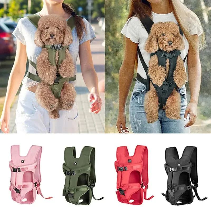 image-Pet Dog Carrier Bag Dogs Backpack Portable Travel Breathable Dog Bag Adjustable Outdoor Dog Carrier Bag Pet Carrying Supplies
