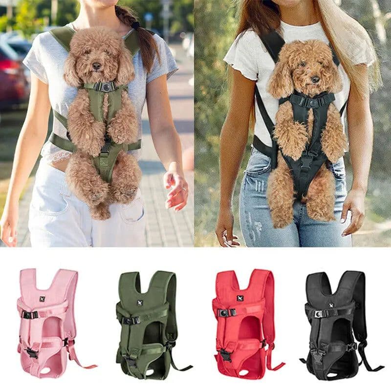 image-Pet Dog Carrier Bag Dogs Backpack Portable Travel Breathable Dog Bag Adjustable Outdoor Dog Carrier Bag Pet Carrying Supplies