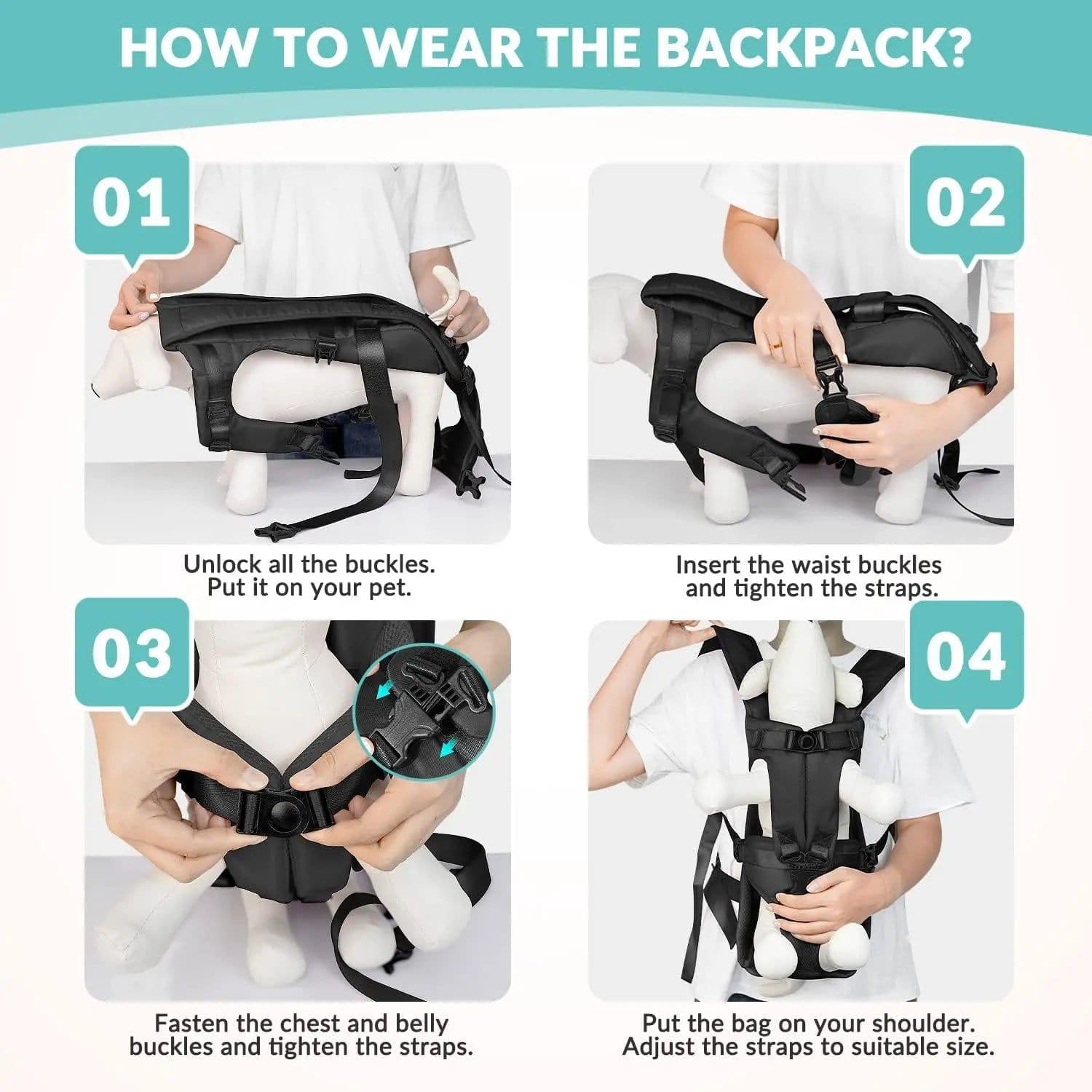 image-Pet Dog Carrier Bag Dogs Backpack Portable Travel Breathable Dog Bag Adjustable Outdoor Dog Carrier Bag Pet Carrying Supplies