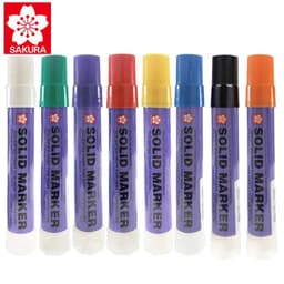 image-8Pcs Japan Sakura Solid Marker Industrial Pen XSC Dry Can Write on Steel Plate Water Oil Surface Multi-function Pen Permanent