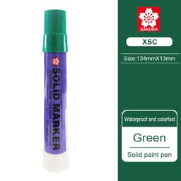 image-8Pcs Japan Sakura Solid Marker Industrial Pen XSC Dry Can Write on Steel Plate Water Oil Surface Multi-function Pen Permanent