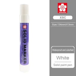 image-8Pcs Japan Sakura Solid Marker Industrial Pen XSC Dry Can Write on Steel Plate Water Oil Surface Multi-function Pen Permanent