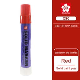 image-8Pcs Japan Sakura Solid Marker Industrial Pen XSC Dry Can Write on Steel Plate Water Oil Surface Multi-function Pen Permanent