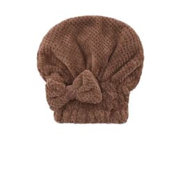 image-Quick Hair Drying Bath Towel Spa Bowknot Wrap Towel Cap Bathroom Accessories Thicken Bonnets For Women Designer Shower Cap