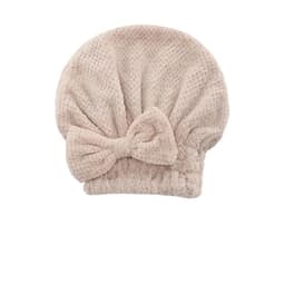 image-Quick Hair Drying Bath Towel Spa Bowknot Wrap Towel Cap Bathroom Accessories Thicken Bonnets For Women Designer Shower Cap