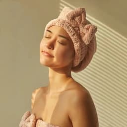image-Quick Hair Drying Bath Towel Spa Bowknot Wrap Towel Cap Bathroom Accessories Thicken Bonnets For Women Designer Shower Cap