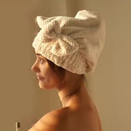 image-Quick Hair Drying Bath Towel Spa Bowknot Wrap Towel Cap Bathroom Accessories Thicken Bonnets For Women Designer Shower Cap