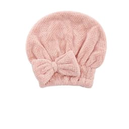 image-Quick Hair Drying Bath Towel Spa Bowknot Wrap Towel Cap Bathroom Accessories Thicken Bonnets For Women Designer Shower Cap