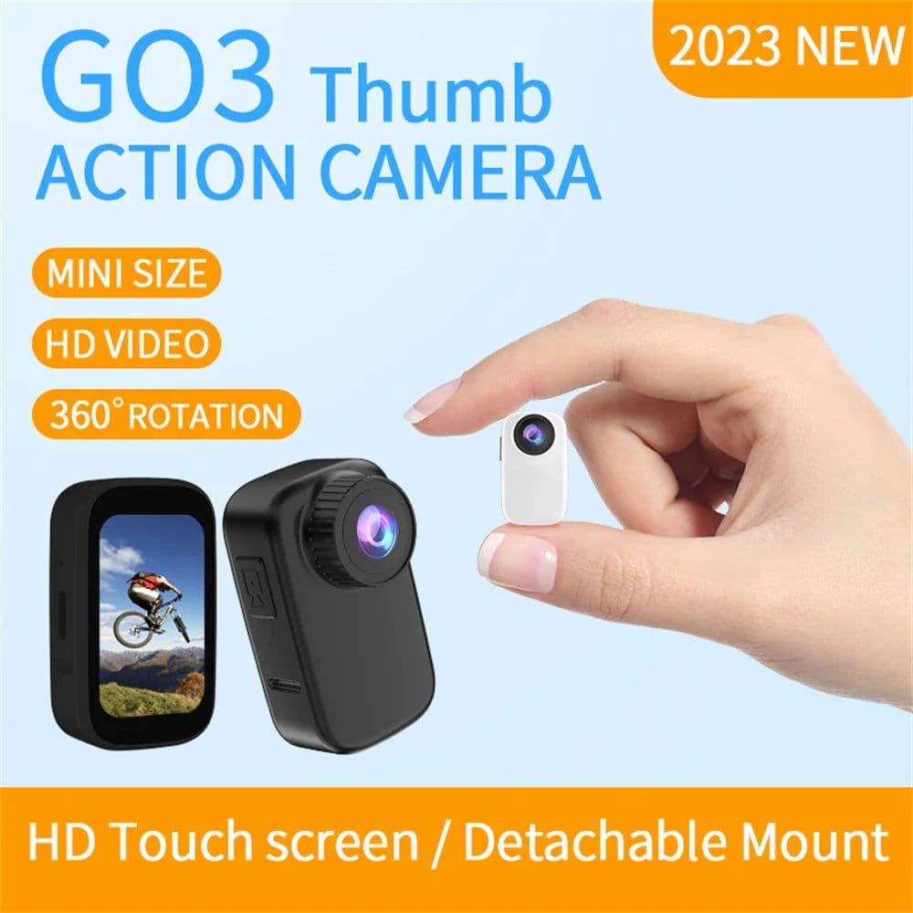 image-New For GO 3 Action Camera 4K WIFI Mini Thumb Camera DV Shooting Anti-Shake Touch Screen Motorcycle Sport Camcord Car Recorder