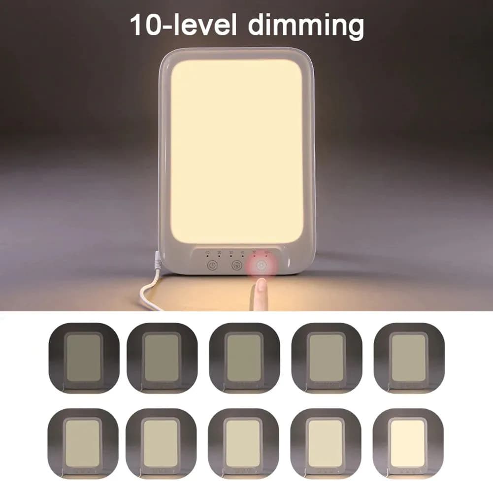 image-LED Daylight Lamp 10000 Lux 5V Light Therapy Lamp Against Depression Touch Control Home Daylight Lamp Dimmable Timer For Home