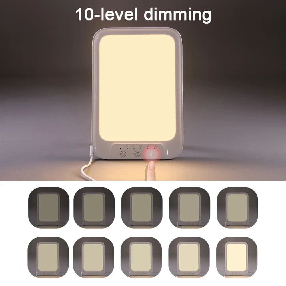 image-LED Daylight Lamp 10000 Lux 5V Light Therapy Lamp Against Depression Touch Control Home Daylight Lamp Dimmable Timer For Home
