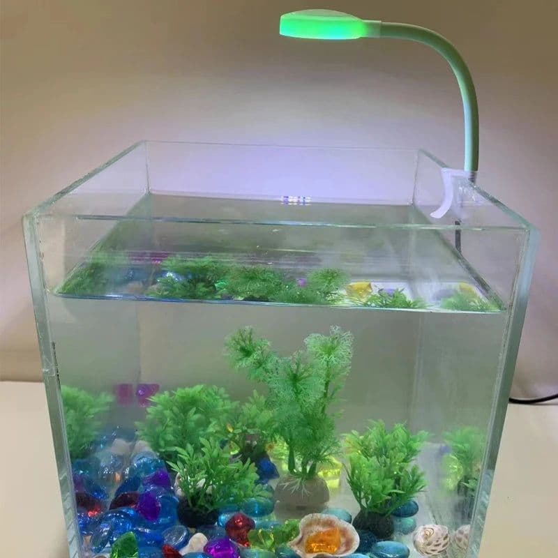 image-5V USB Power Mini LED Fish Tank Lamp 3W Energy-saving For Small Size Fish Tank Anti-splash Water Clip Lamp Fish Tank Lighting