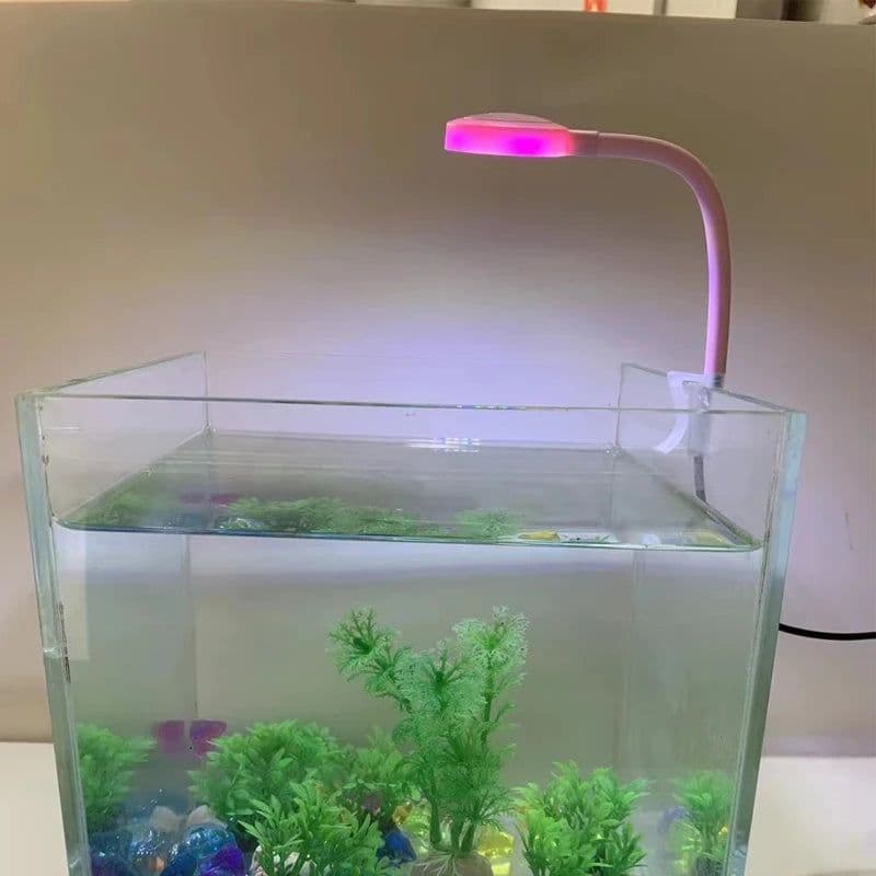image-5V USB Power Mini LED Fish Tank Lamp 3W Energy-saving For Small Size Fish Tank Anti-splash Water Clip Lamp Fish Tank Lighting