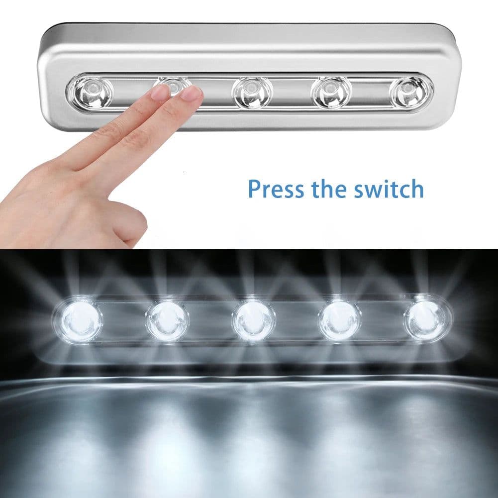 image-New Smart Home Battery Powered LED Cabinet Lamp Balcony Bedroom Livingroom Kitchen Lighting Decoration Touch Closet Night Light