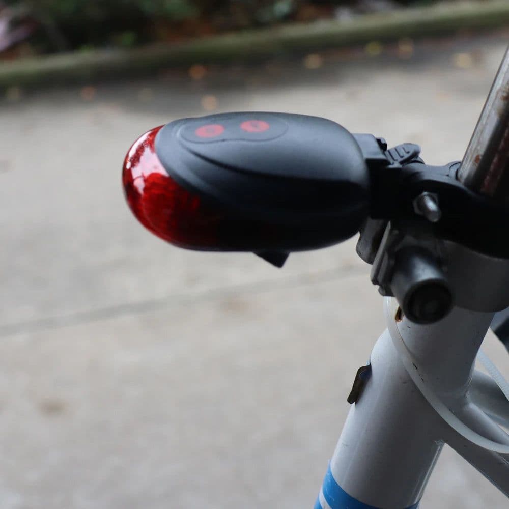 image-Red Tail light Cycling Safety warning Bicycle Rear Lamp Bike Laser Tail bike Light Bicicleta Caution