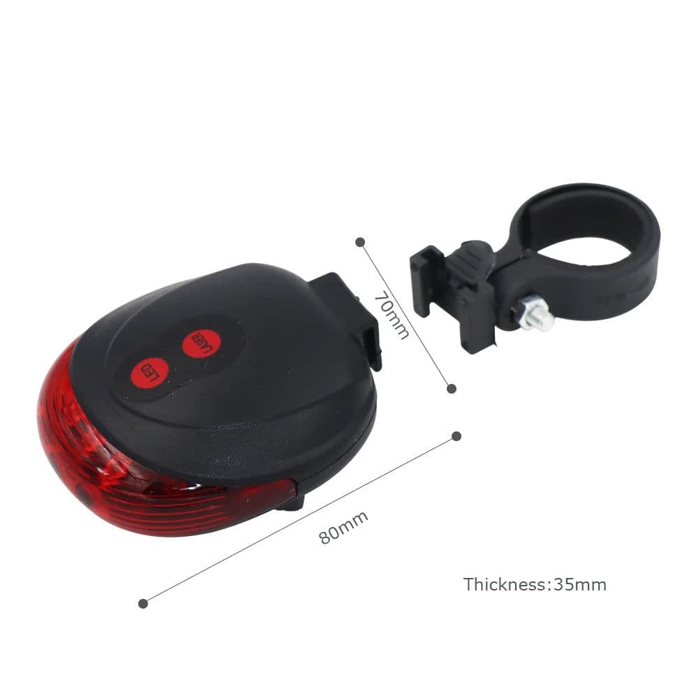 image-Red Tail light Cycling Safety warning Bicycle Rear Lamp Bike Laser Tail bike Light Bicicleta Caution