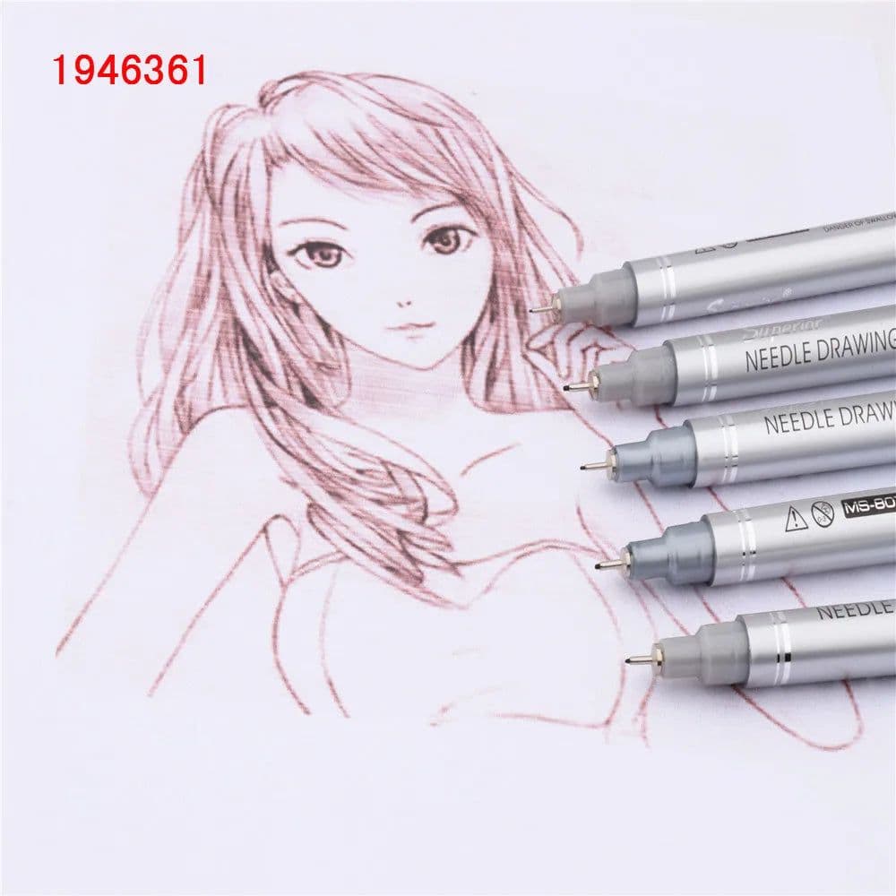 image-Waterproof Ink Black Micron Neelde Drawing Pen Pigment Fine Line Sketch Markers Pen For Writing Hand-Paint anime Art Supplies
