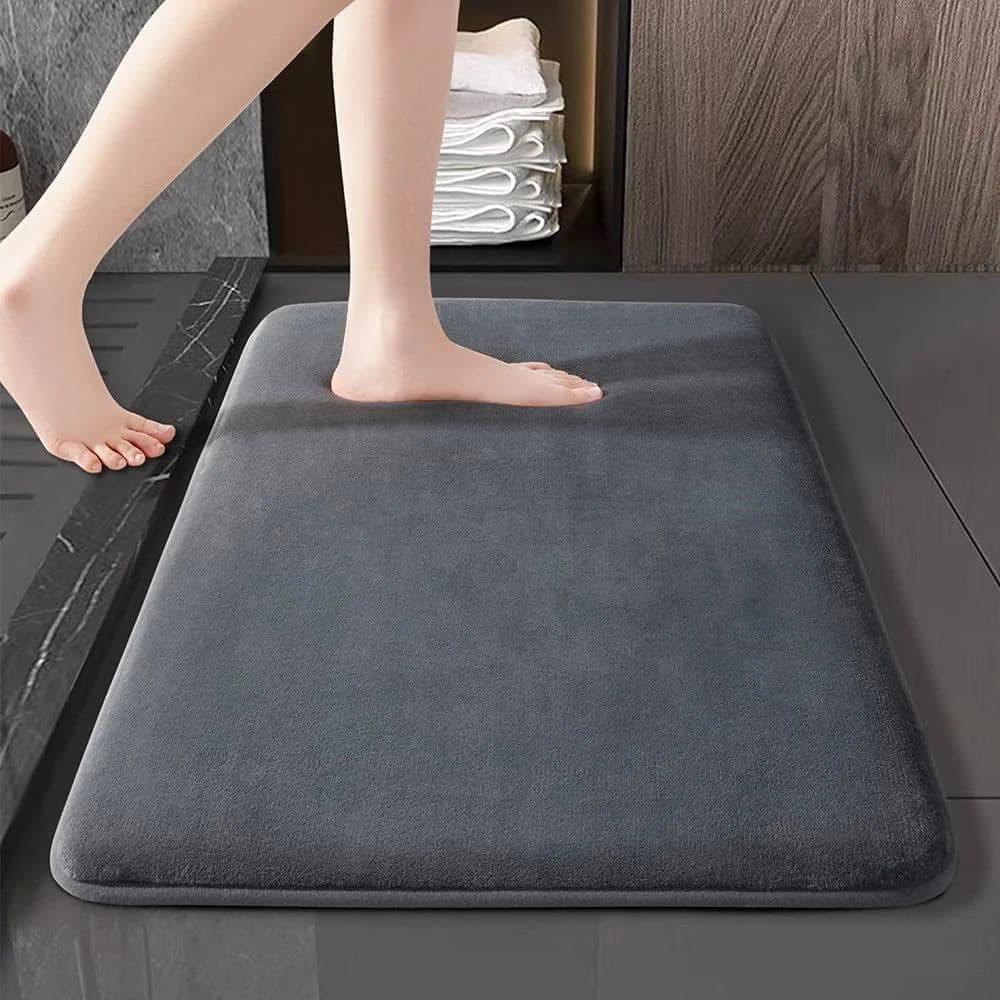 image-Super absorbent floor mat, super absorbent bath mat, super anti slip coral velvet bathroom floor mat, door mat