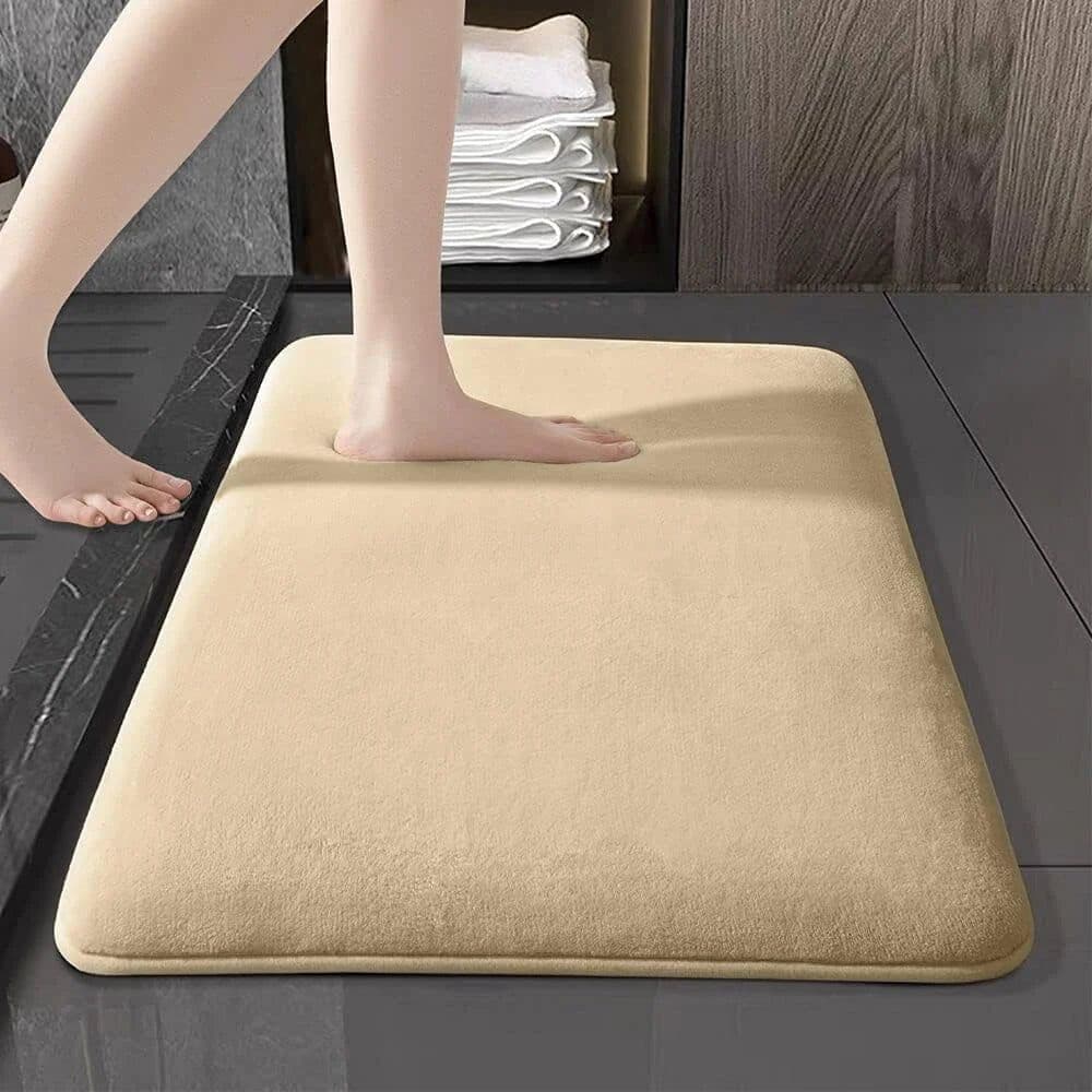 image-Super absorbent floor mat, super absorbent bath mat, super anti slip coral velvet bathroom floor mat, door mat