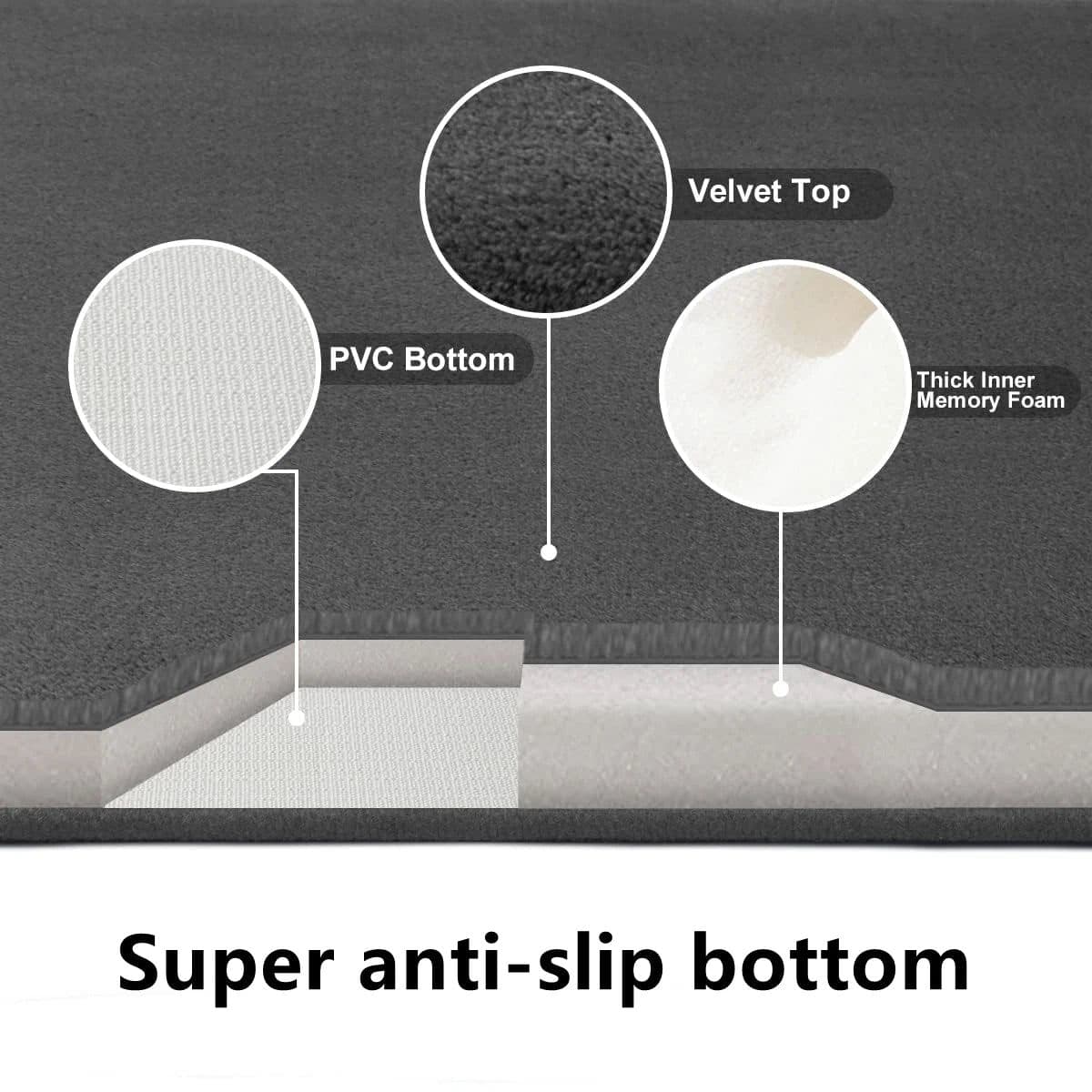 image-Super absorbent floor mat, super absorbent bath mat, super anti slip coral velvet bathroom floor mat, door mat