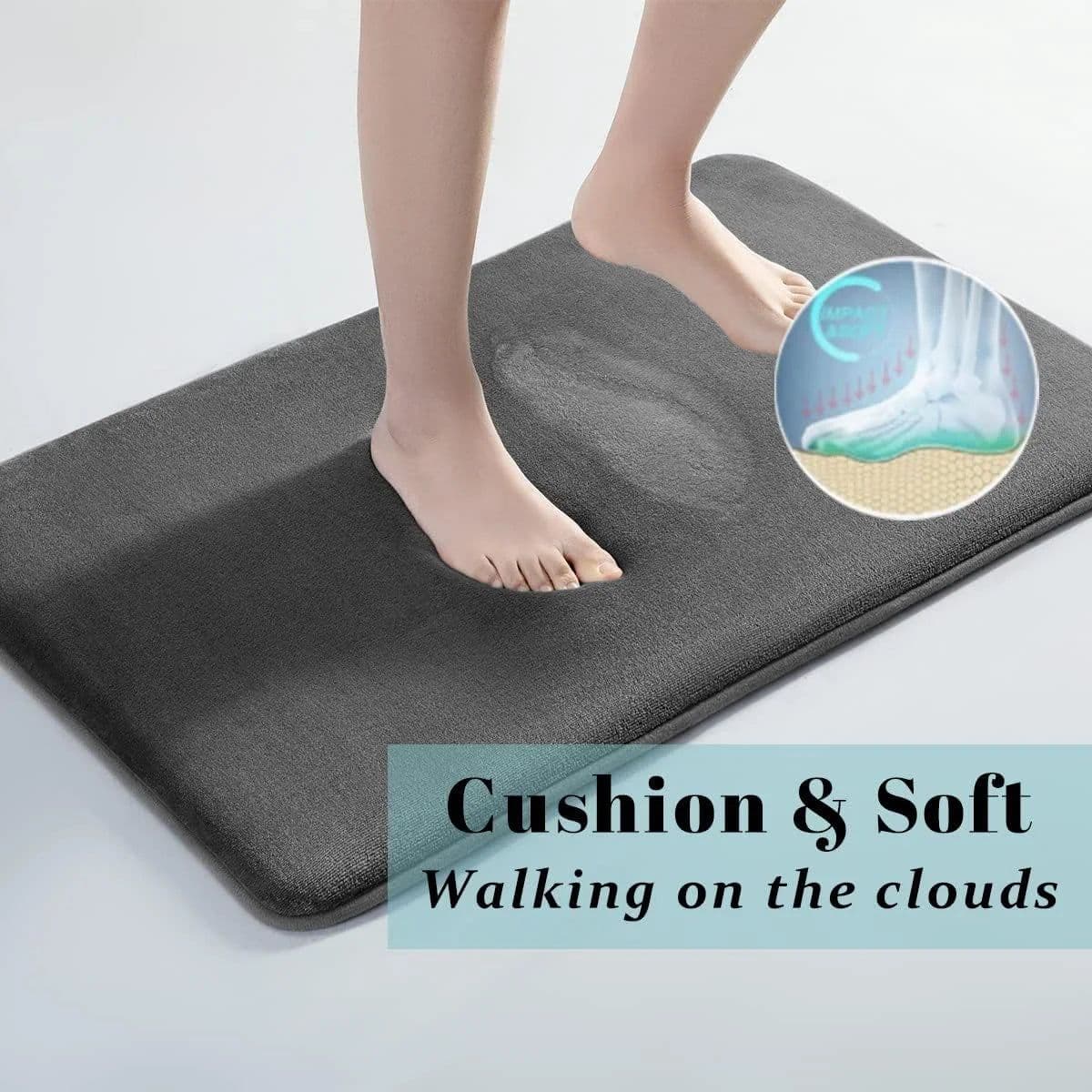 image-Super absorbent floor mat, super absorbent bath mat, super anti slip coral velvet bathroom floor mat, door mat