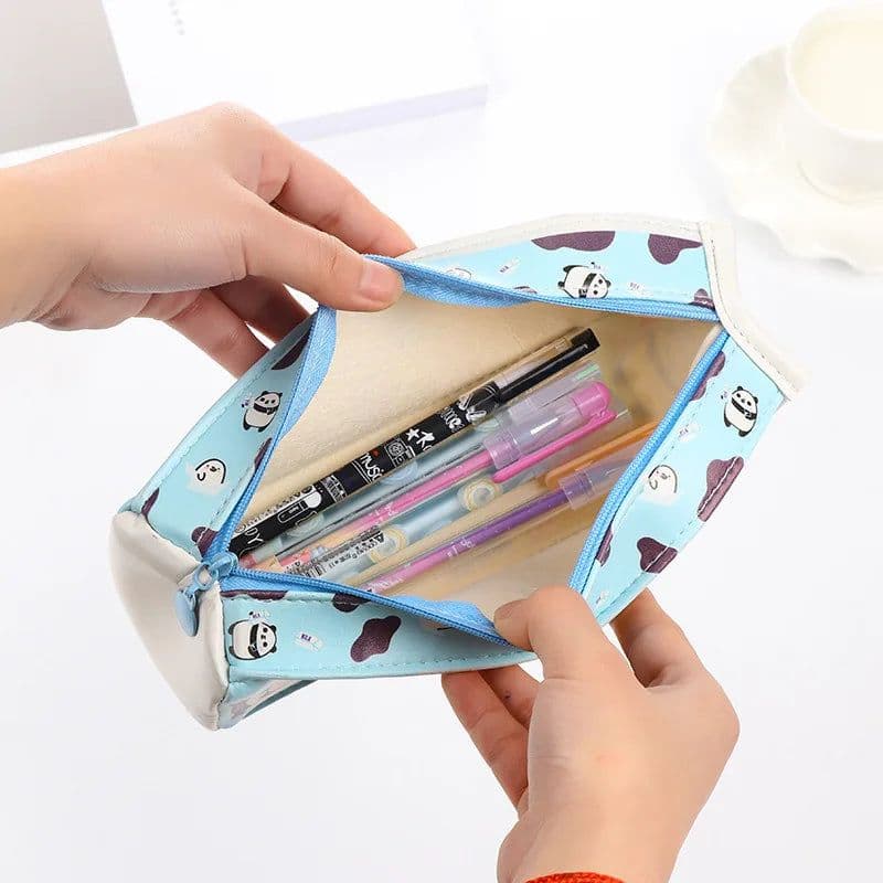 image-Cartoon Milk bottle school pencil case cute PU pen bag storage pouch Korea Stationery material office school supplies escolar