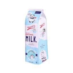 image-Cartoon Milk bottle school pencil case cute PU pen bag storage pouch Korea Stationery material office school supplies escolar