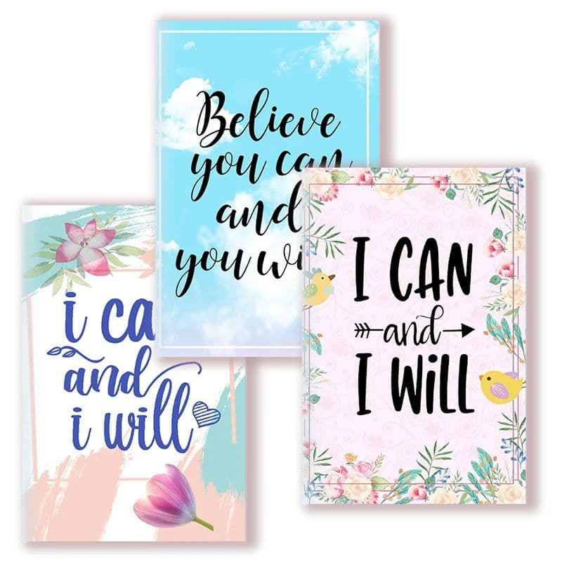 image-A5 Notebook Note BookMotivational Quote - I Can and I Will - Sketch Writing Blank Journal Success Notepad New Job Graduation