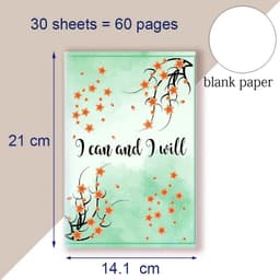 image-A5 Notebook Note BookMotivational Quote - I Can and I Will - Sketch Writing Blank Journal Success Notepad New Job Graduation