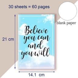 image-A5 Notebook Note BookMotivational Quote - I Can and I Will - Sketch Writing Blank Journal Success Notepad New Job Graduation