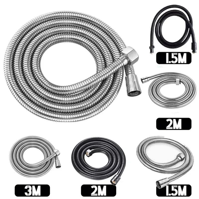 image-ZhangJi Bathroom Commen Shower Head Hose Flexible Water Pipe 1.5m 2m 3m High Density Faucet Shower Hose Bathroom Accessories