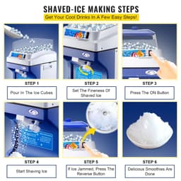 image-VEVOR 120/200 KG/H Electric Ice Shaver Branch Crusher Chopper Smoothie Blender Granizing Machine Shredder Snow Cone Cubes Maker