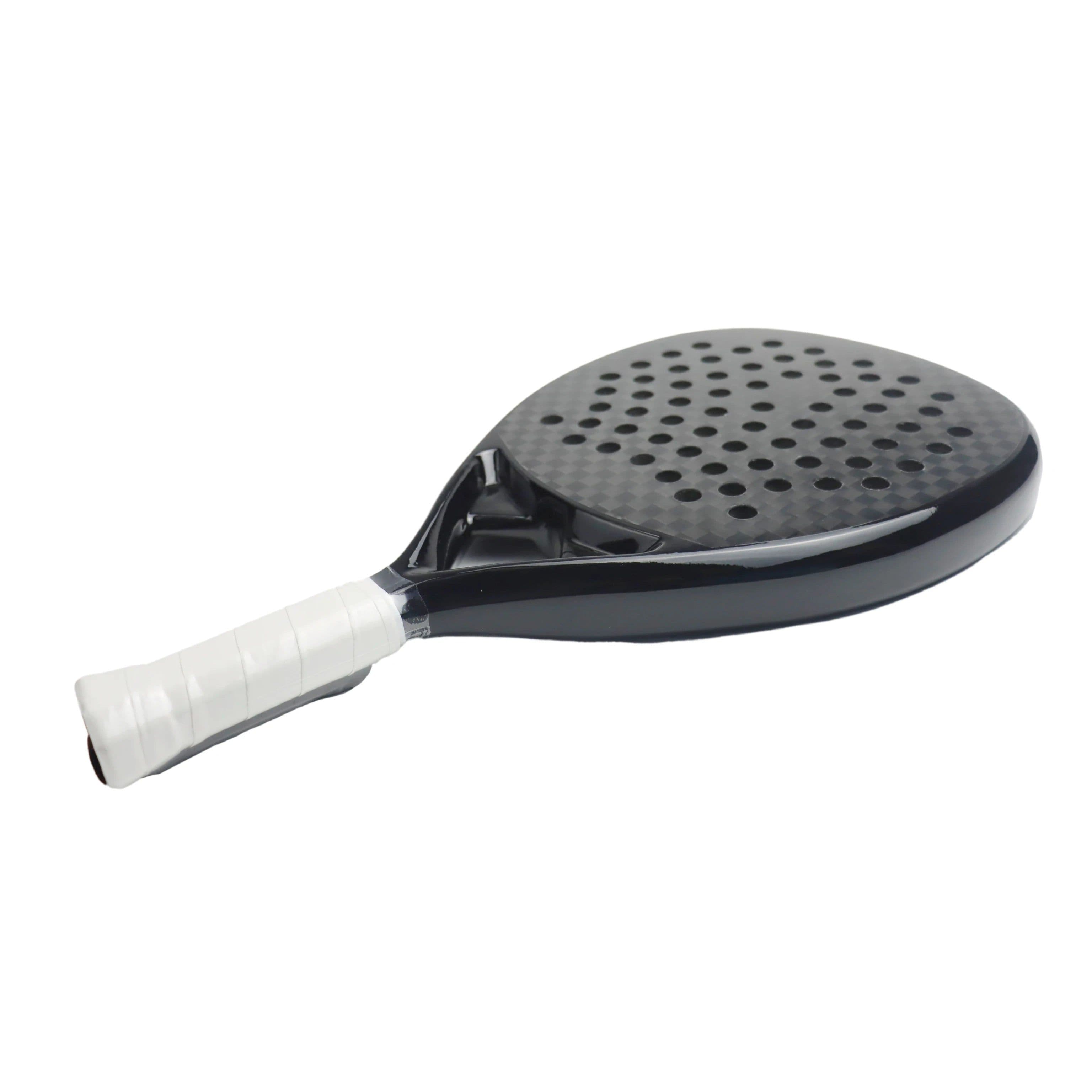 image-Padel Racket 12K Carbon Fiber Rough Surface with Eva Soft Memory Foam Core For Men Women Training Accessories Tennis Paddle