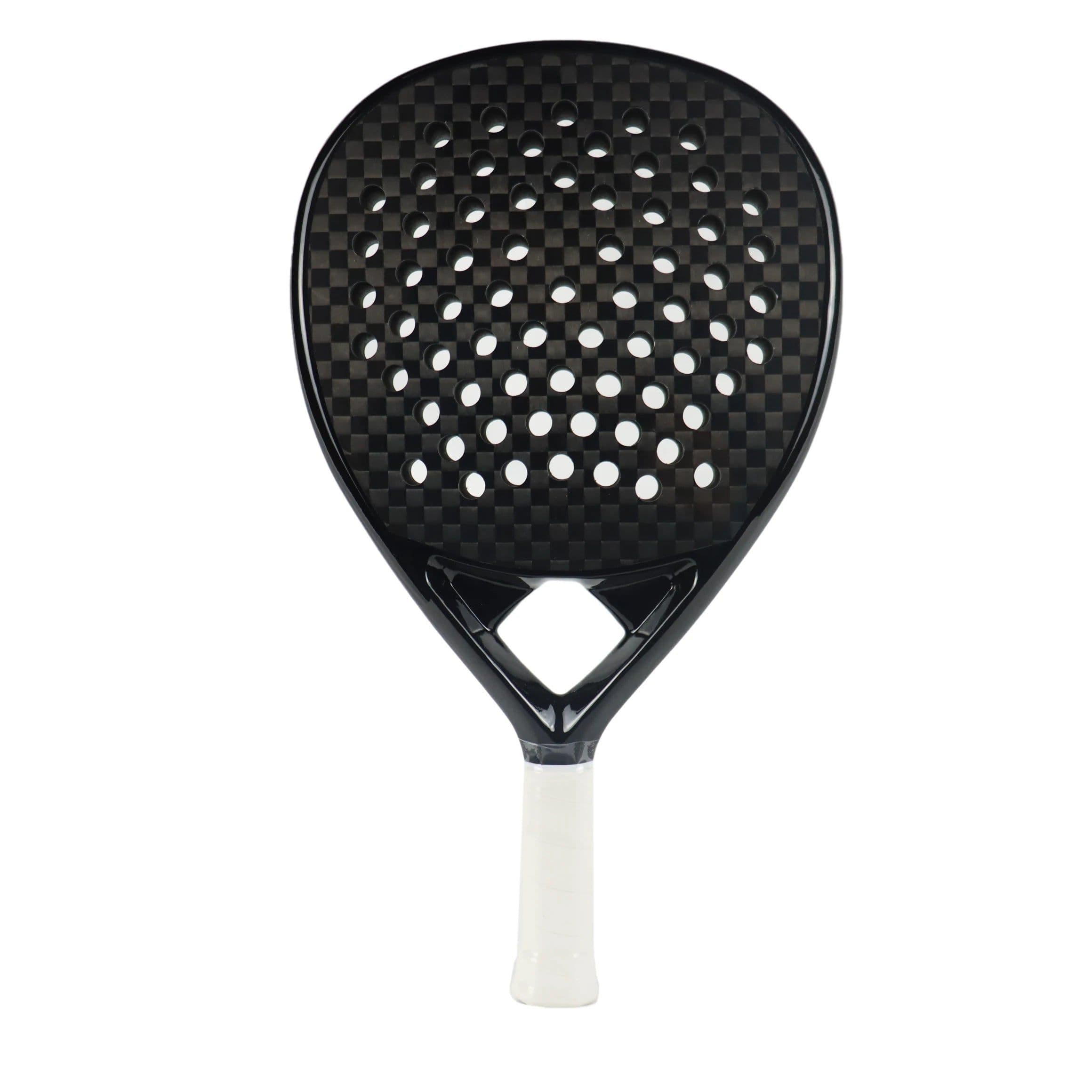 image-Padel Racket 12K Carbon Fiber Rough Surface with Eva Soft Memory Foam Core For Men Women Training Accessories Tennis Paddle