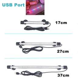 image-Multi-color 17cm 37cm Aquarium USB power LED Lighting Submersible Mood Lamp Waterproof Fish Tank Decorative Plant Grow Light R23