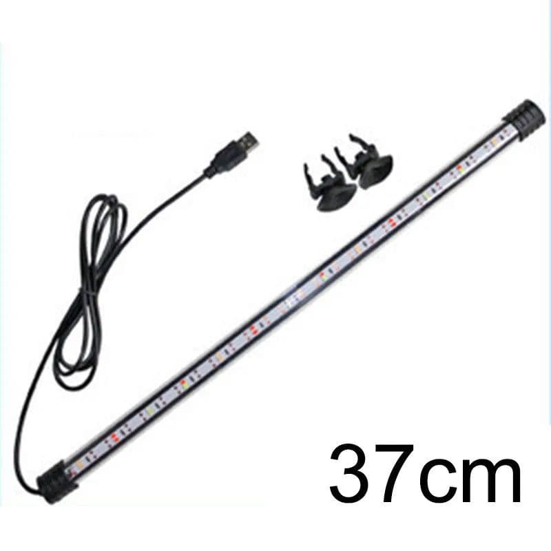 image-Multi-color 17cm 37cm Aquarium USB power LED Lighting Submersible Mood Lamp Waterproof Fish Tank Decorative Plant Grow Light R23