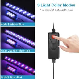 image-110-240V fish tank ultra-thin aquarium lights 19-71CM tri-color lighting aquascape stand lights fish tank LED lights