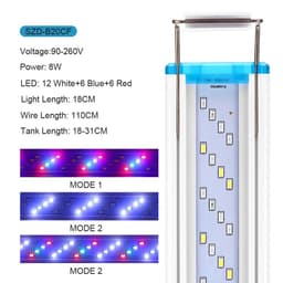 image-110-240V fish tank ultra-thin aquarium lights 19-71CM tri-color lighting aquascape stand lights fish tank LED lights