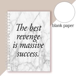 image-Spiral Notebook Motivational Quote - The Best Revenge Is Massive Success - Note Book Writing Pad Successful Attitude Dream Goal