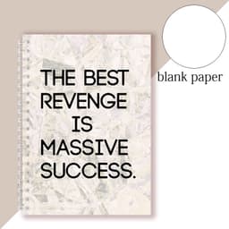 image-Spiral Notebook Motivational Quote - The Best Revenge Is Massive Success - Note Book Writing Pad Successful Attitude Dream Goal