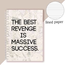 image-Spiral Notebook Motivational Quote - The Best Revenge Is Massive Success - Note Book Writing Pad Successful Attitude Dream Goal