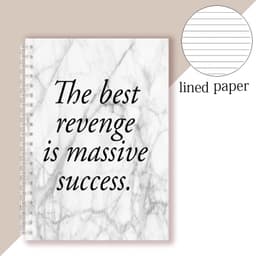 image-Spiral Notebook Motivational Quote - The Best Revenge Is Massive Success - Note Book Writing Pad Successful Attitude Dream Goal