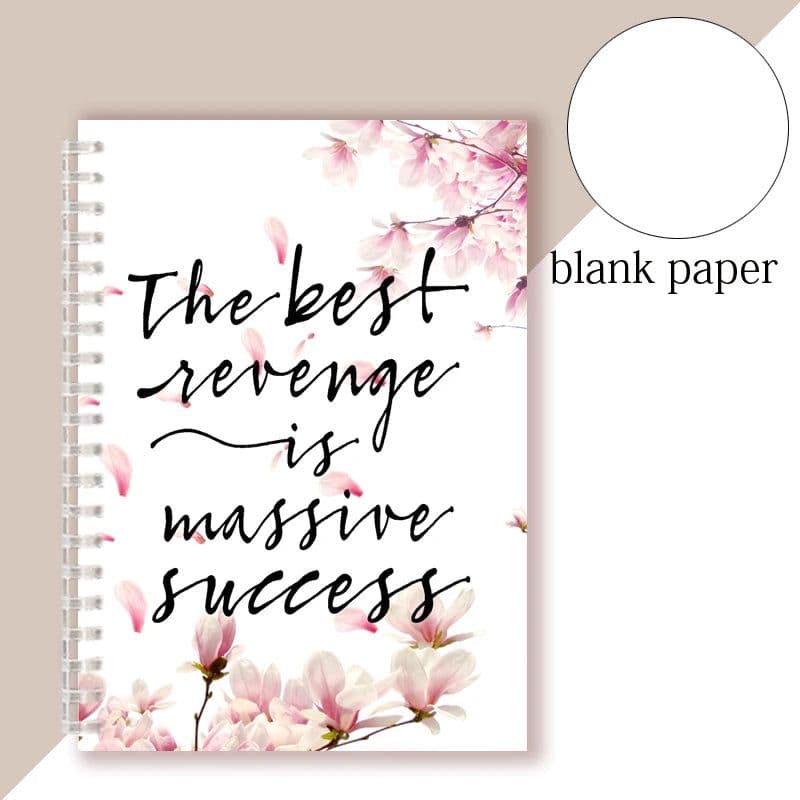 image-Spiral Notebook Motivational Quote - The Best Revenge Is Massive Success - Note Book Writing Pad Successful Attitude Dream Goal
