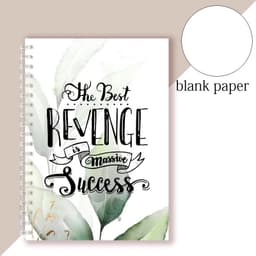 image-Spiral Notebook Motivational Quote - The Best Revenge Is Massive Success - Note Book Writing Pad Successful Attitude Dream Goal