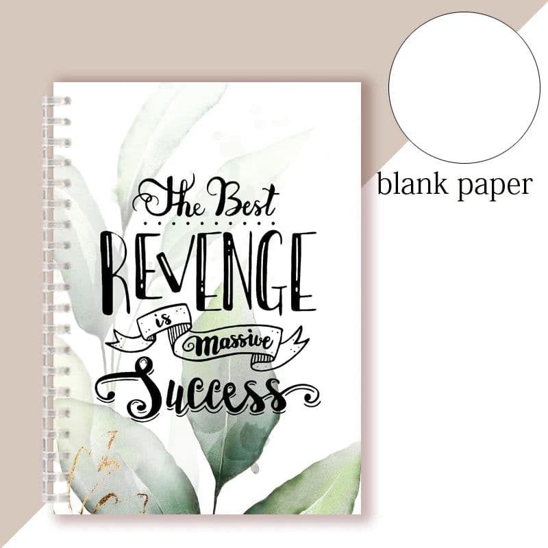 image-Spiral Notebook Motivational Quote - The Best Revenge Is Massive Success - Note Book Writing Pad Successful Attitude Dream Goal