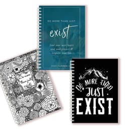 image-DO MORE THAN JUST EXIST - A5 Spiral Notebook Inspire Motivation Quote Quran Book Classic Fashion Design - Be Purposeful Thoughts